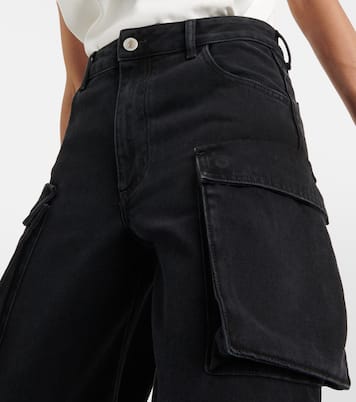 Pantalon cargo Fern à taille basse en jean | The Attico