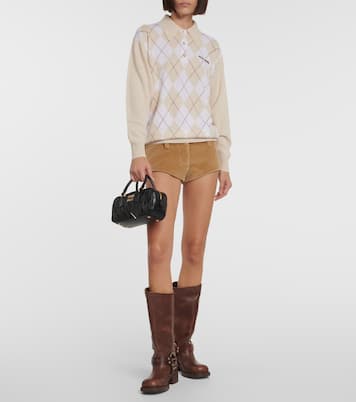 Stivali in pelle con borchie | Miu Miu