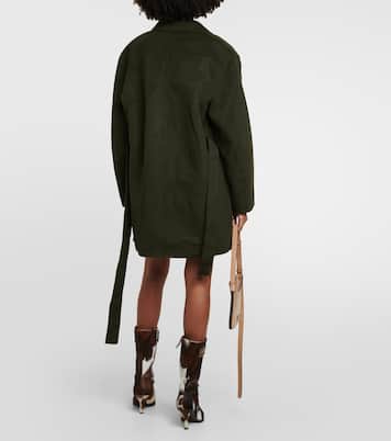Belted double-breasted wool coat | Acne Studios