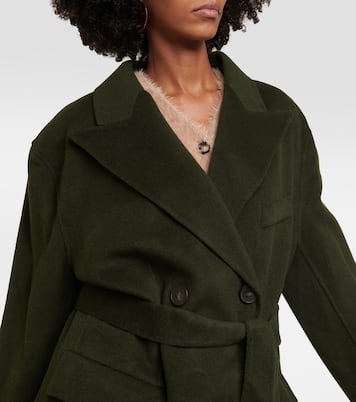 Belted double-breasted wool coat | Acne Studios