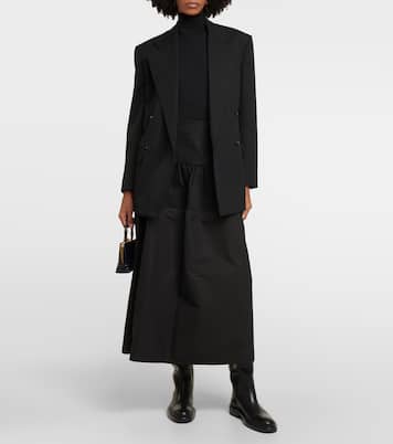 Falda midi de algodón de tiro alto | Jil Sander