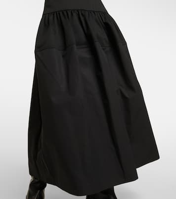 Falda midi de algodón de tiro alto | Jil Sander
