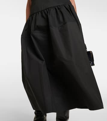 Falda midi de algodón de tiro alto | Jil Sander