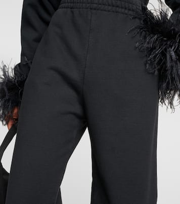 Pantaloni in cotone con piume | Prada