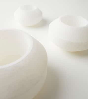Large alabaster tealight holder by Marie Michielssen | Serax