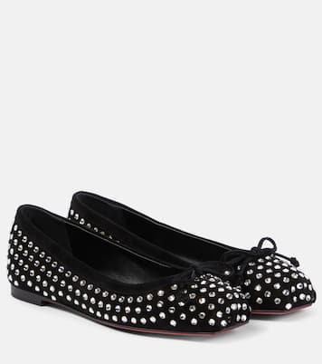 Ballerine Mamadrague in suede con cristalli | Christian Louboutin