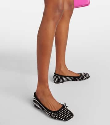 Ballerine Mamadrague in suede con cristalli | Christian Louboutin