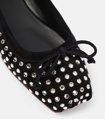 Ballerine Mamadrague in suede con cristalli | Christian Louboutin