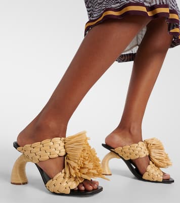 Woven raffia mules | Dries Van Noten