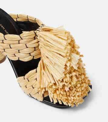 Woven raffia mules | Dries Van Noten
