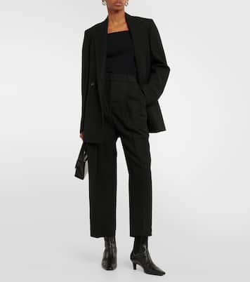 Pantalones rectos cropped de tiro alto | Toteme