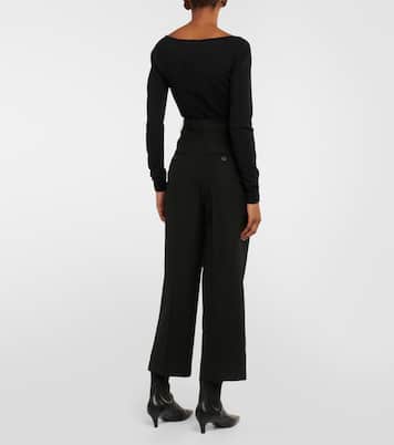 Pantalones rectos cropped de tiro alto | Toteme