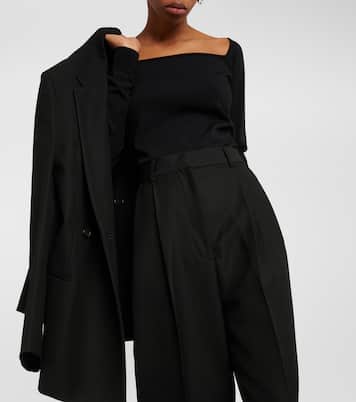 Pantalones rectos cropped de tiro alto | Toteme