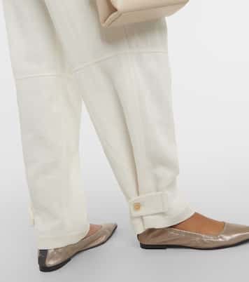 Pantaloni regular in cotone e lino | Brunello Cucinelli