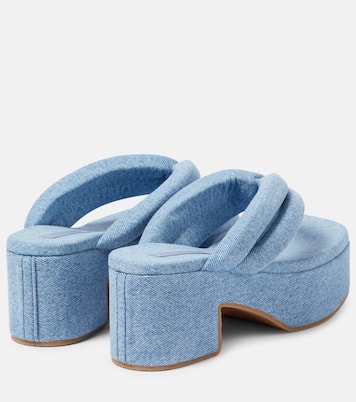 Denim platform thong sandals  | Dries Van Noten