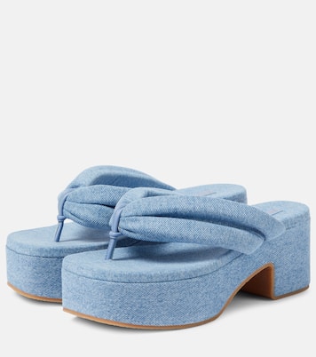 Denim platform thong sandals  | Dries Van Noten