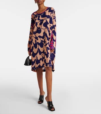 Miniabito in crêpe con stampa | Dries Van Noten