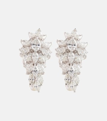 18kt white gold earrings with diamonds | Yeprem