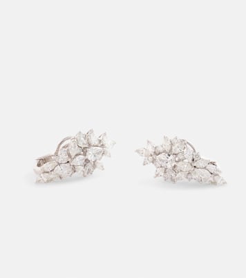 18kt white gold earrings with diamonds | Yeprem