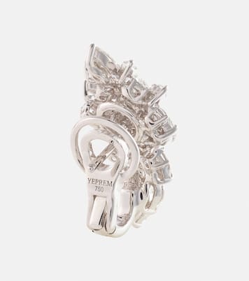 18kt white gold earrings with diamonds | Yeprem