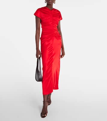 Abito midi Aubree in seta con ruches | Tove