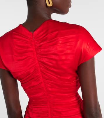 Abito midi Aubree in seta con ruches | Tove