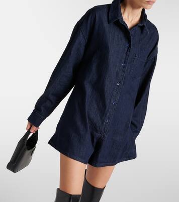 Combi-short Wren en jean | The Frankie Shop