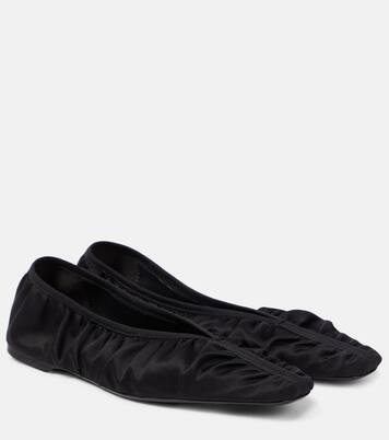 Ballerine The Gathered Flat in raso | Toteme