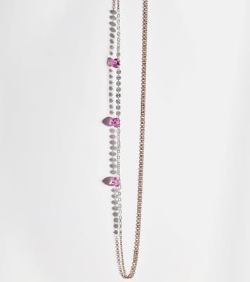 Collier Triple Drilled en or blanc 14 ct, saphirs et diamants | Roxanne First