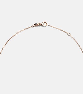 Triple Drilled 14kt white gold necklace with sapphires and diamonds | Roxanne First
