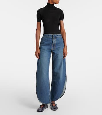 Embellished suede ballet flats | Alaïa