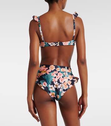 Kiwi Danza floral bikini top | Agua by Agua Bendita