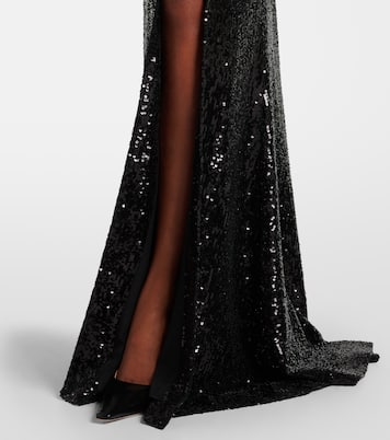Abito lungo con paillettes e cut-out | Elie Saab