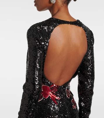 Abito lungo con paillettes e cut-out | Elie Saab