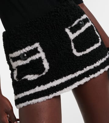 Minirock aus Shearling | Blancha