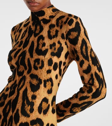 Bedrucktes Midikleid Jaguar | Oscar de la Renta