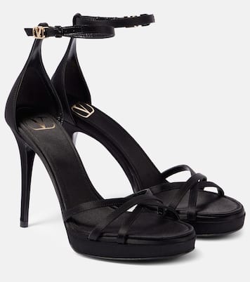 Eveninglam 120 satin platform sandals | Valentino Garavani