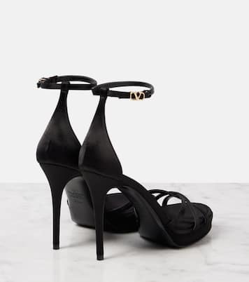 Eveninglam 120 satin platform sandals | Valentino Garavani