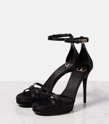 Eveninglam 120 satin platform sandals | Valentino Garavani