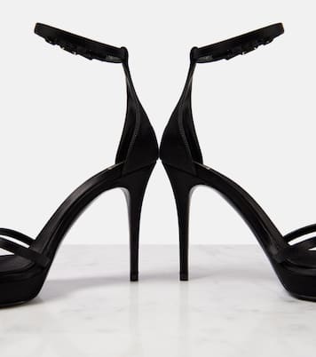 Eveninglam 120 satin platform sandals | Valentino Garavani