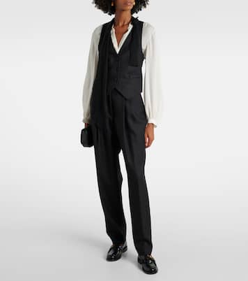 Modern Sophistication pinstripe wool pants | Dorothee Schumacher