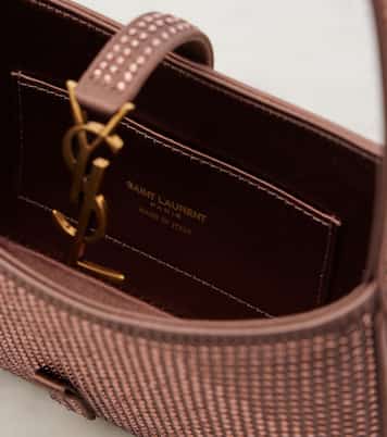 Borsa a spalla Le 5 à 7 Mini in raso con cristalli | Saint Laurent