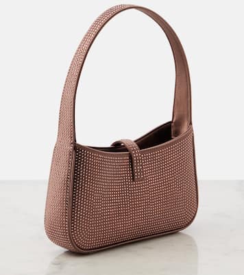 Borsa a spalla Le 5 à 7 Mini in raso con cristalli | Saint Laurent