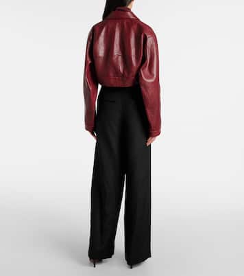 Giacca cropped Sue in pelle | Khaite