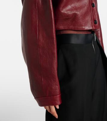 Giacca cropped Sue in pelle | Khaite