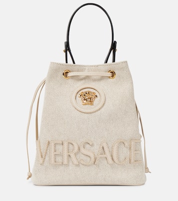 Secchiello La Medusa Small in canvas | Versace