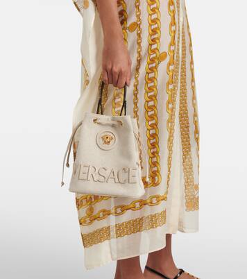 Secchiello La Medusa Small in canvas | Versace