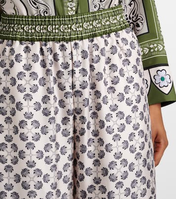 Pantaloni a palazzo in twill di seta | La DoubleJ