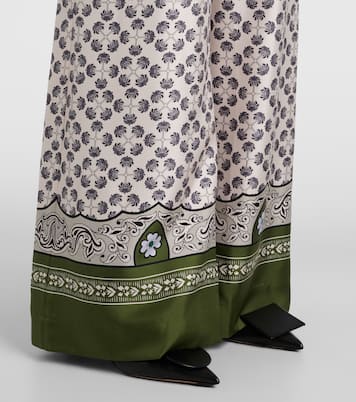 Pantaloni a palazzo in twill di seta | La DoubleJ