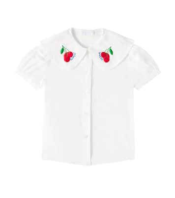 Besticktes Hemd aus Baumwolle | Gucci Kids